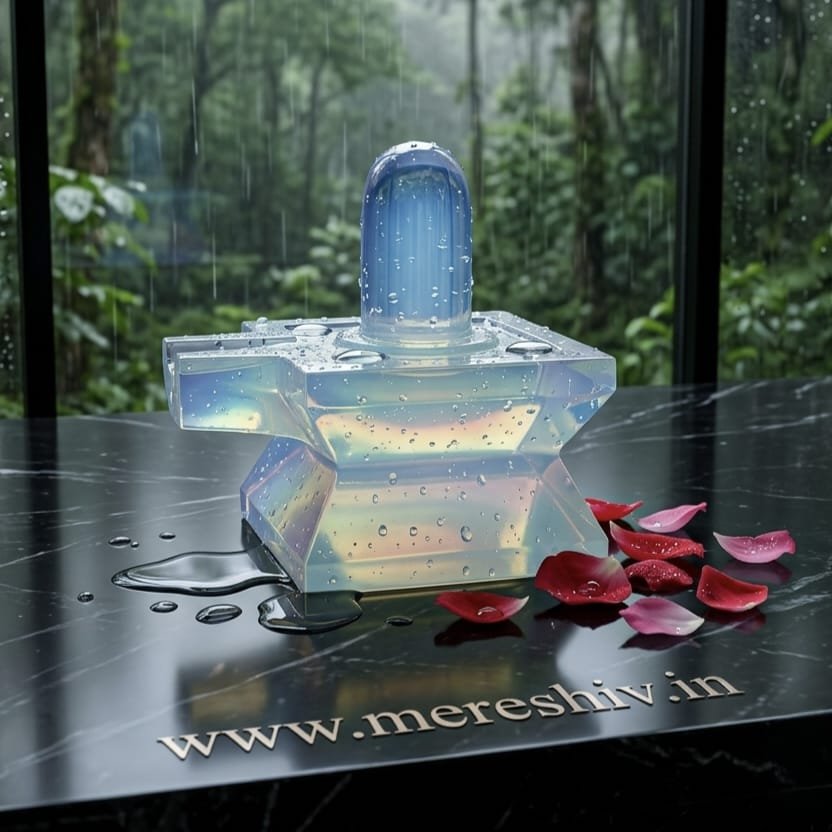 Square Opal Shivling for Home Puja | Prosperity, Wealth, Peace & Spiritual Growth