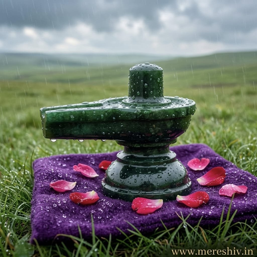 Chandramaulishwar Green Jade Shivling घर की पूजा के लिए सुंदर चन्द्रमौलीश्वर ग्रीन जेड शिवलिंग