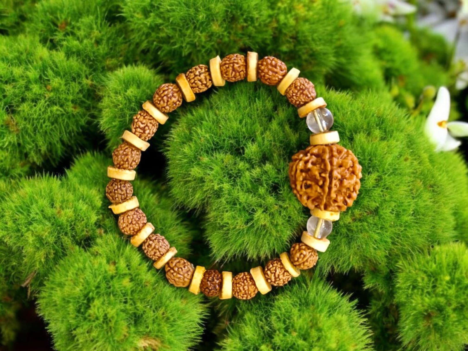 Rudraksh Bilva Bracelet with Big Bead – Premium Quality for Shiv Bhakt Only रुद्राक्ष बिल्व ब्रेसलेट प्रीमियम