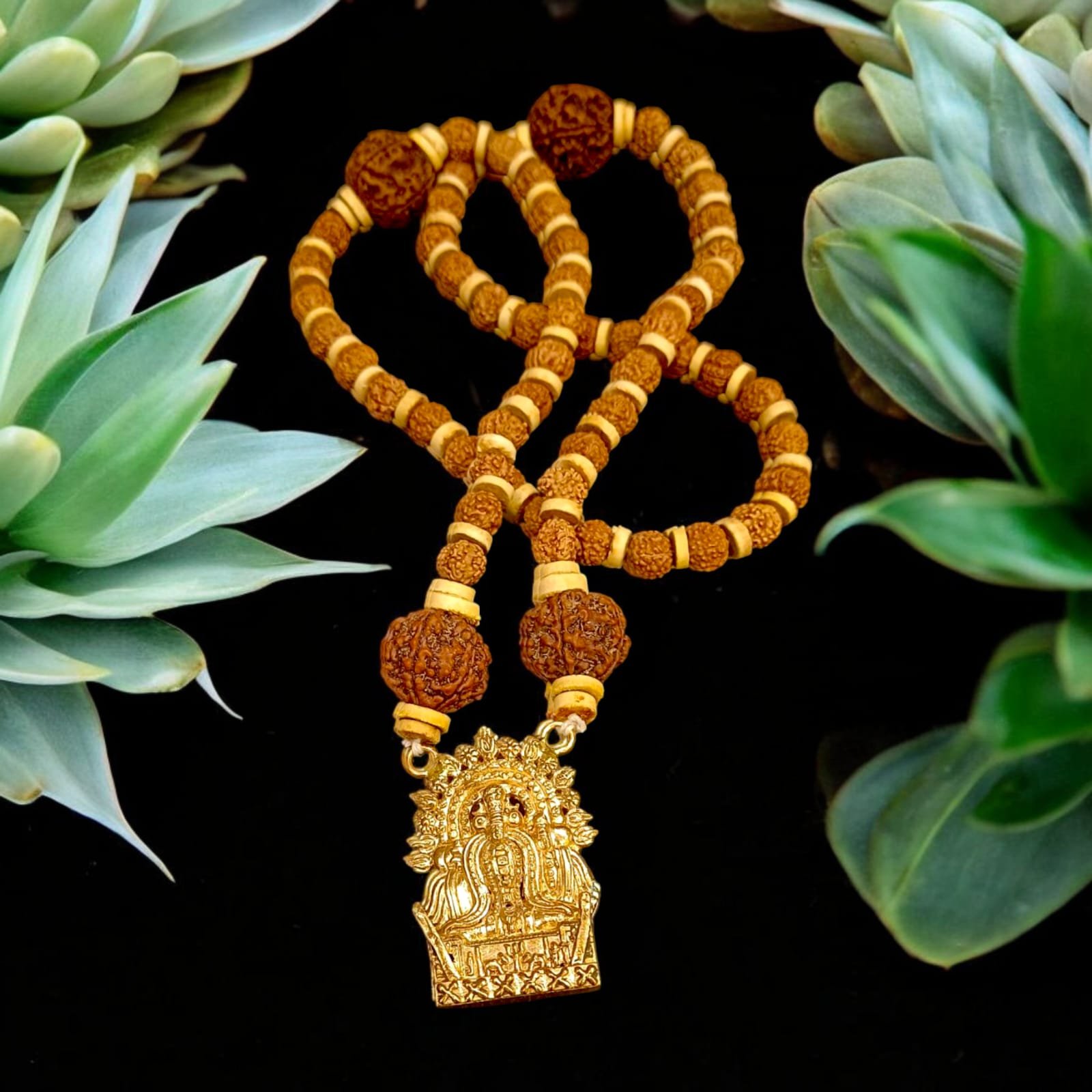 Tyagraja Kamalalay Pendent Bilva Rudraksh Mala