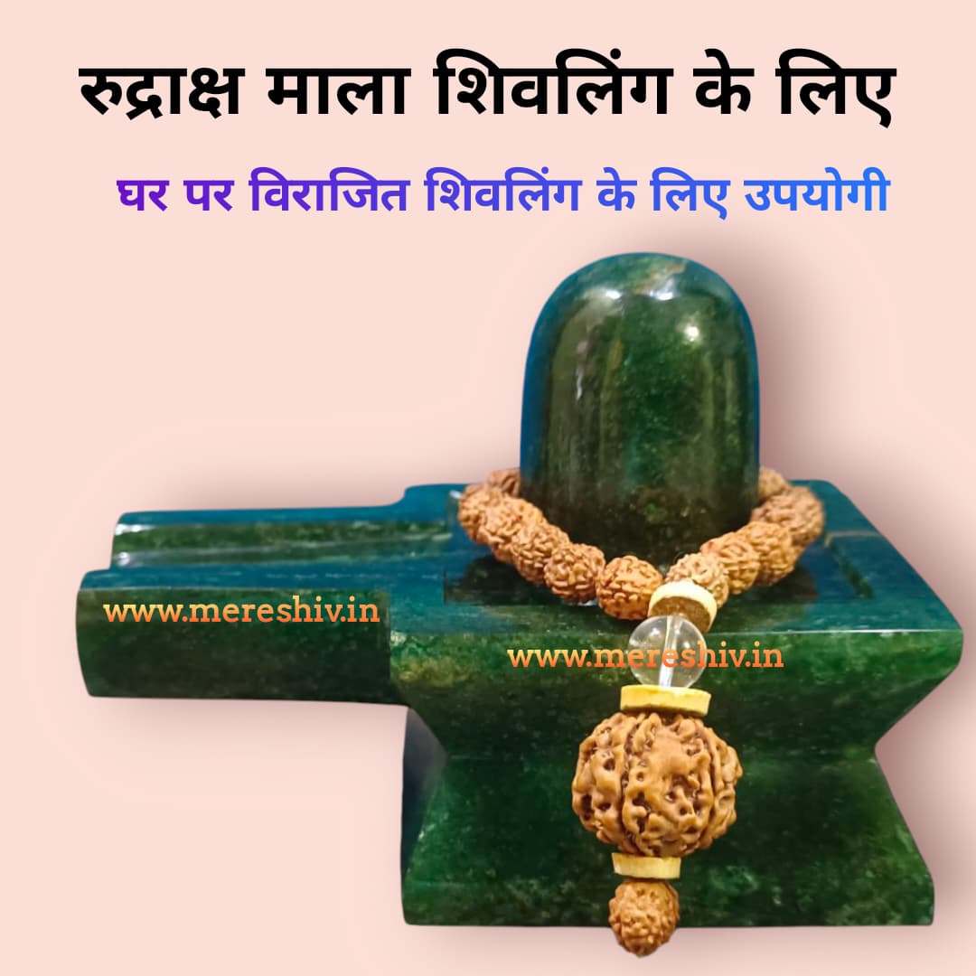 Small Rudraksha Mala for Home Shivling – Sacred Garland for Daily Puja | by Mereshiv.com