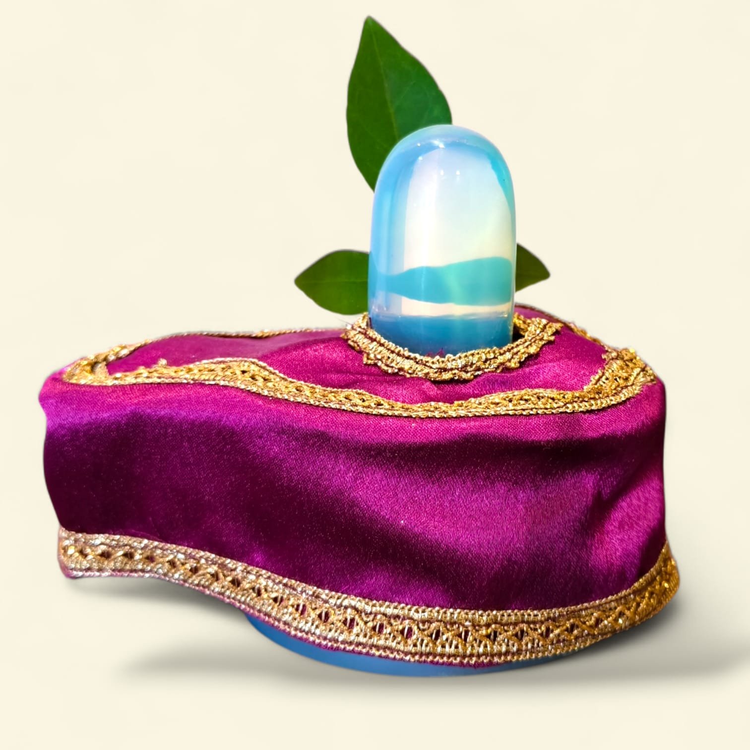 Divine Royal Purple Shivling Vastra – Handcrafted Silk Dress for Home Shiva Puja