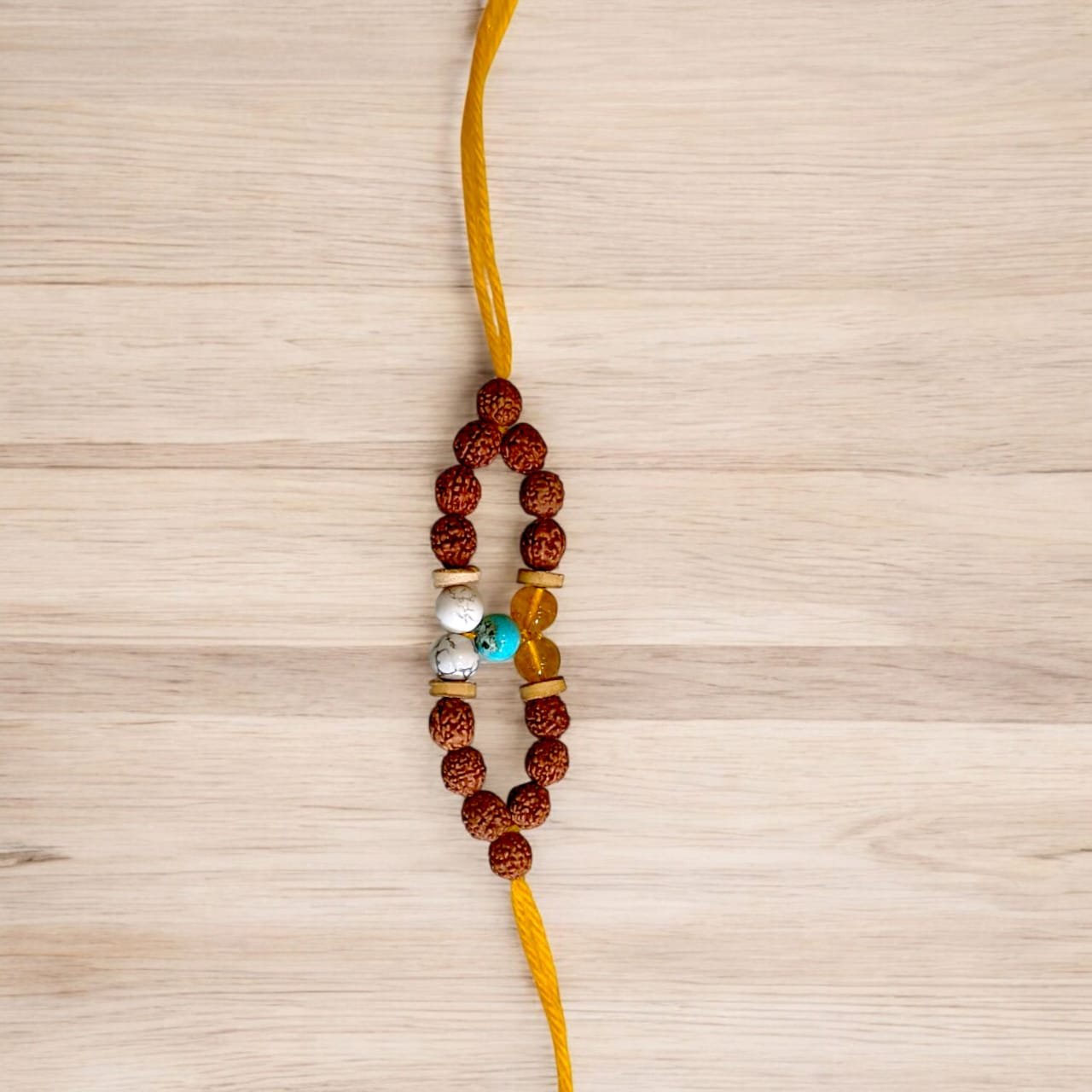 Set of 6 Rudraksha & Gemstone Rakhis – Sacred Raksha Bandhan Combo | रुद्राक्ष व रत्नों की 6 राखियों का पावन सेट – रक्षाबंधन विशेष