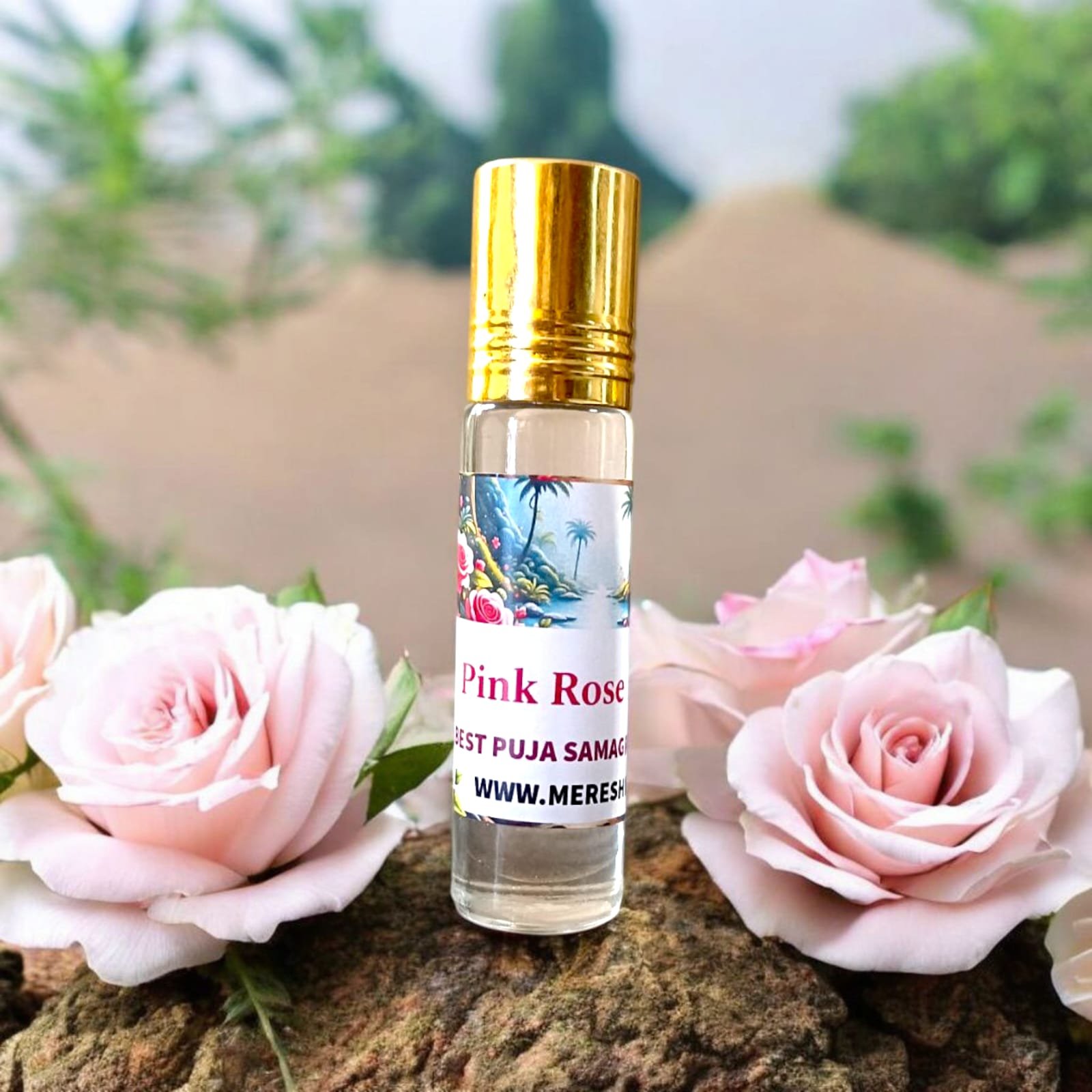 Pink Rose Ittar – Divine Floral Fragrance for Puja & Daily Devotion | गुलाब पुष्प (संस्कृत में पाटलम्) इत्तर – पूजा व भक्ति हेतु दिव्य पुष्प सुगंध