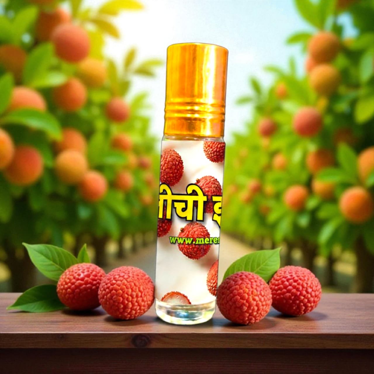 Litchi Ittar – Long Lasting Natural Non-Alcoholic Perfume | Fruity Sweet Litchi Attar for Daily Use & Puja | लिची इत्तर – प्राकृतिक, बिना अल्कोहल वाला मीठा सुगंधित इत्र