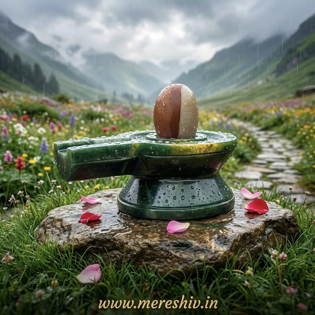 Green Jade Ardhanariswar Shivling | मरकत (Green Jade) अर्धनारीश्वर शिवलिंग | घर के पूजन हेतु पवित्र शिवलिंग