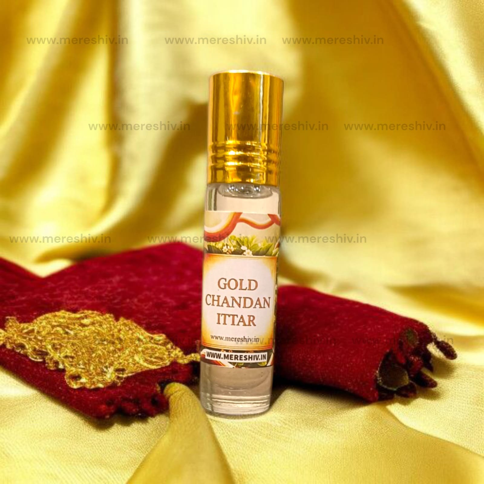 Gold Chandan Ittar – Auspicious Sandalwood Fragrance for Puja & Meditation | Premium Spiritual Sugandh