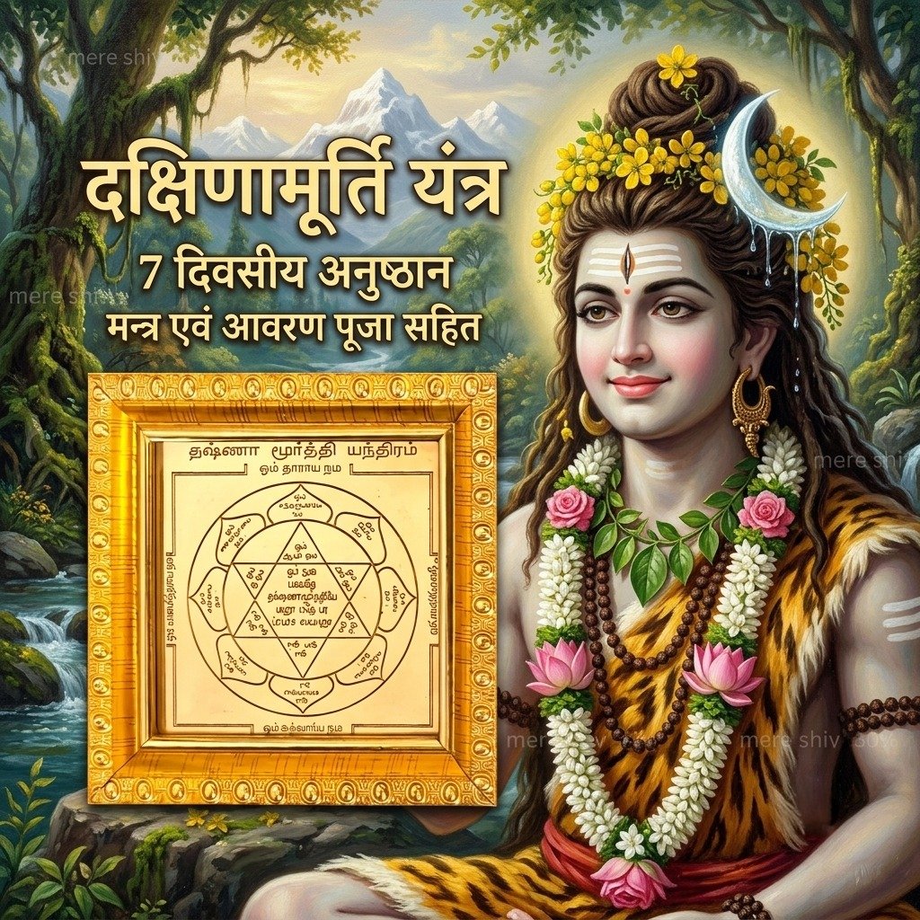 दक्षिणामूर्ति यंत्र (7 दिवसीय नाम एवं गोत्र सहित यंत्र पूजा) |