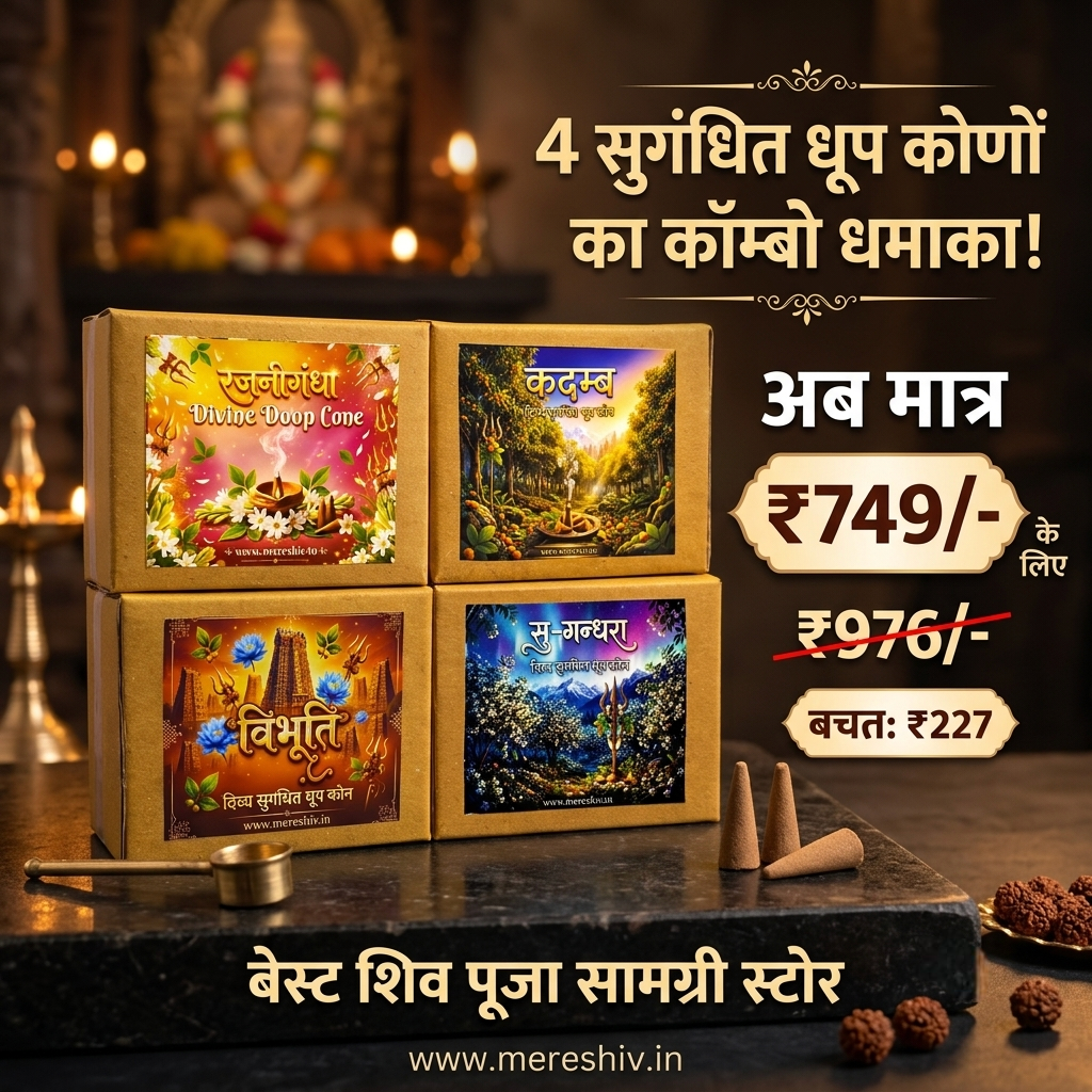 Divine Dhoop Cone Combo (800g) – Sugandhraa, Vibhuti, Kadamba & Rajnigandha | दिव्य धूप कोन कॉम्बो (800 ग्राम) – सुगंधरा, विभूति, कदम्ब एवं रजनीगंधा |